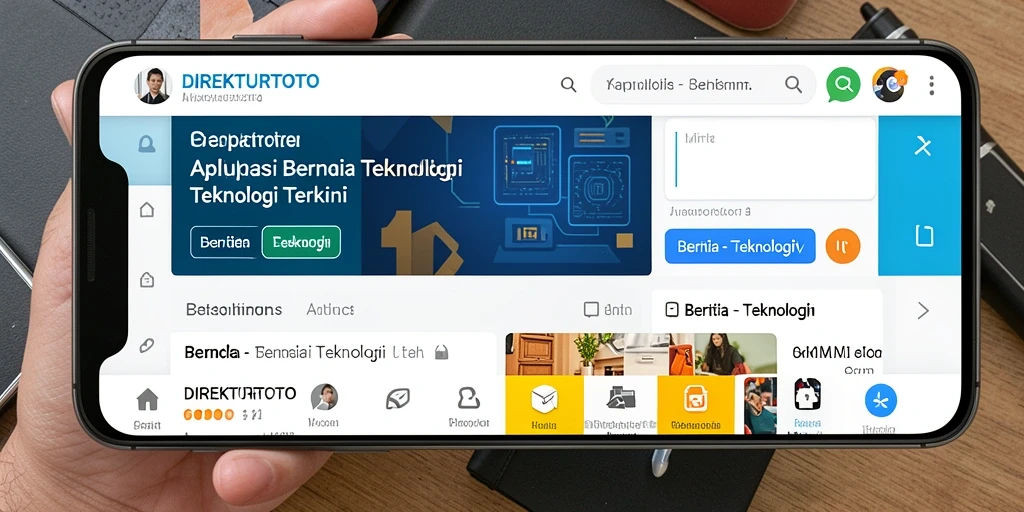 Tampilan antarmuka aplikasi DIREKTURTOTO yang modern dan menarik.
