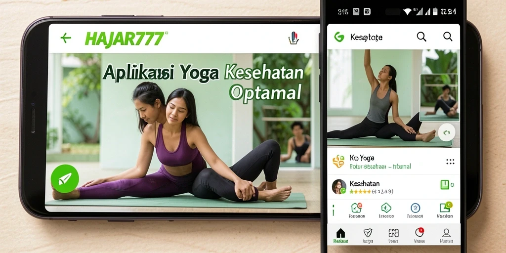 Tampilan antarmuka HAJAR777 dengan panduan yoga yang interaktif.
