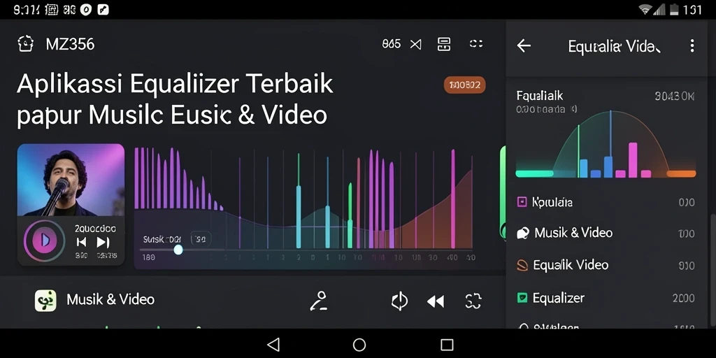 Screenshot utama MZ356 menampilkan antarmuka Equalizer yang mudah digunakan.