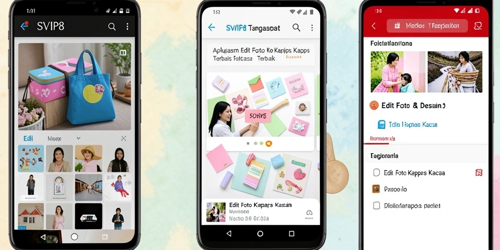 Tampilan antarmuka SVIP8 yang sederhana dan efektif untuk Edit Foto Kertas Kaca.