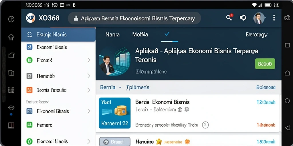 Antarmuka user friendly XO368 untuk berita ekonomi bisnis.