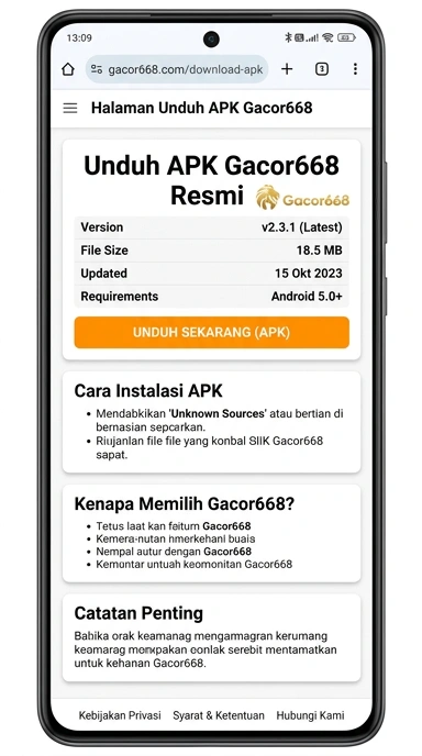 Panduan Unduh dan Instal APK gacor668 untuk Android