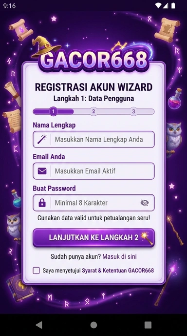 Panduan Daftar Akun Gacor668 Mudah dan Cepat