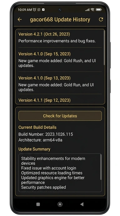 Riwayat Versi gacor668 untuk Pengguna Android